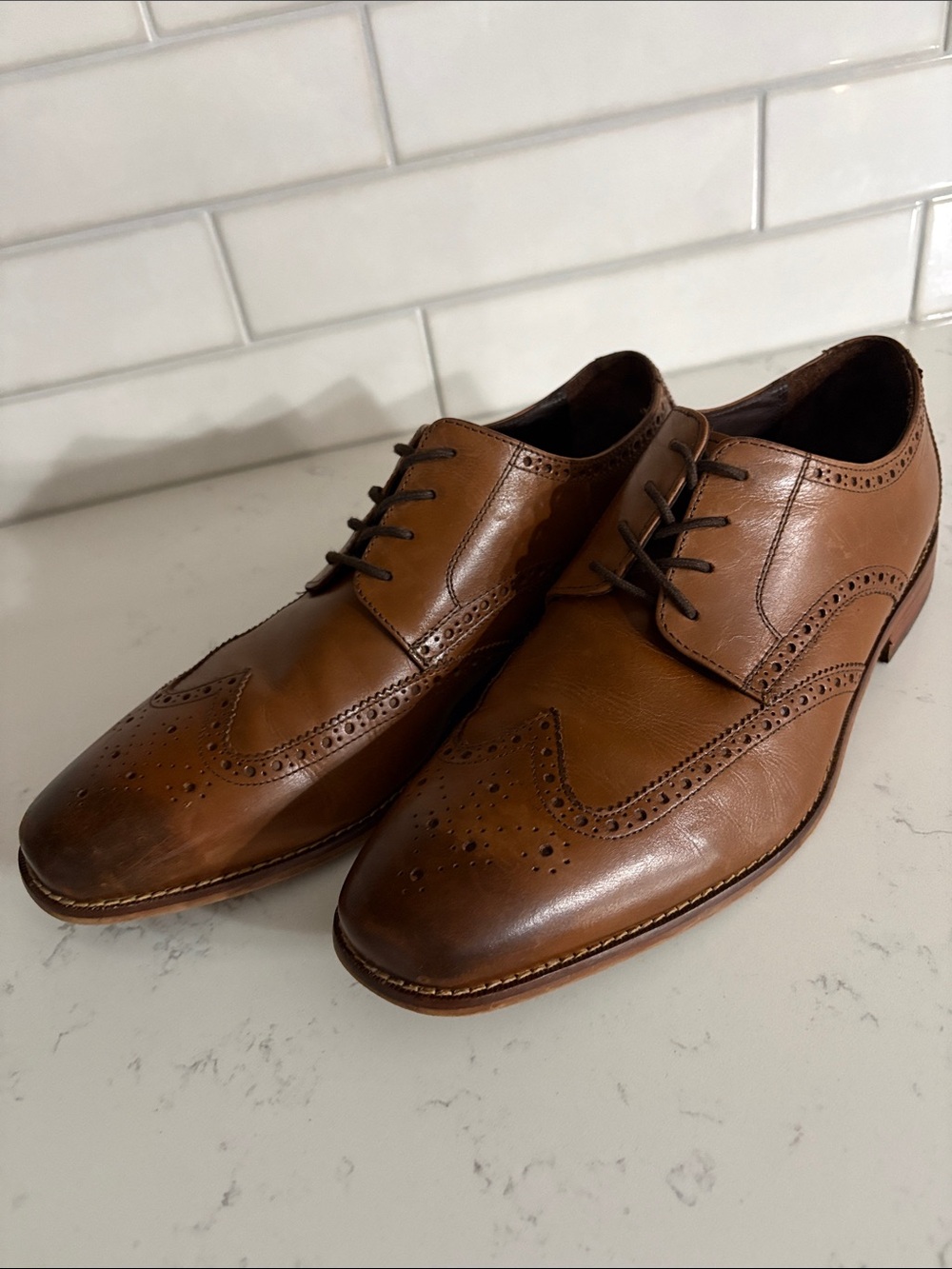 Florsheim Men’s Brown Leather Shoes (size 12)